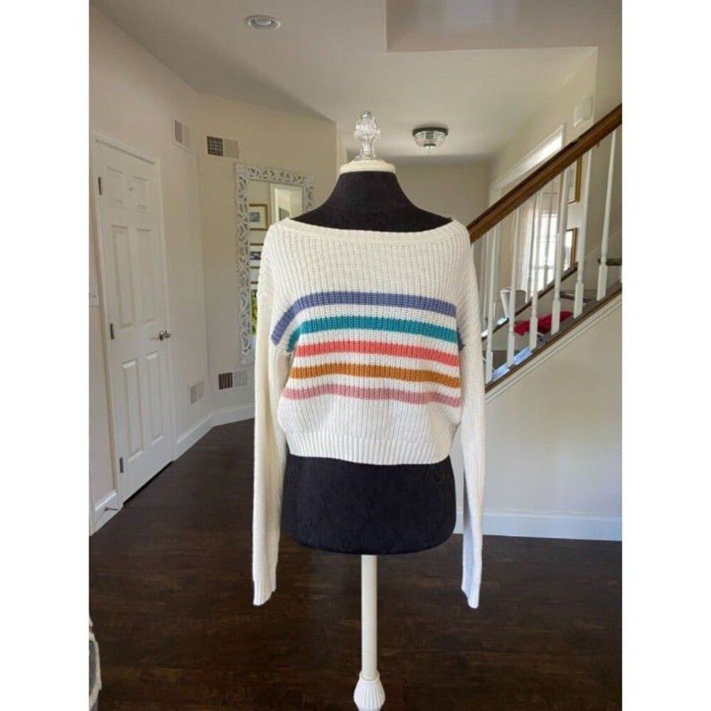 Aeropostale Sweater with colorful stripes (Size Medium)